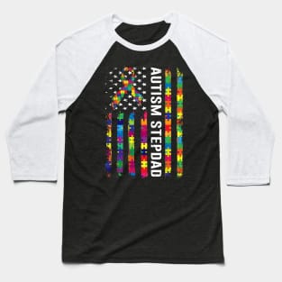 American Flag Autism Awareness Baseball T-Shirt